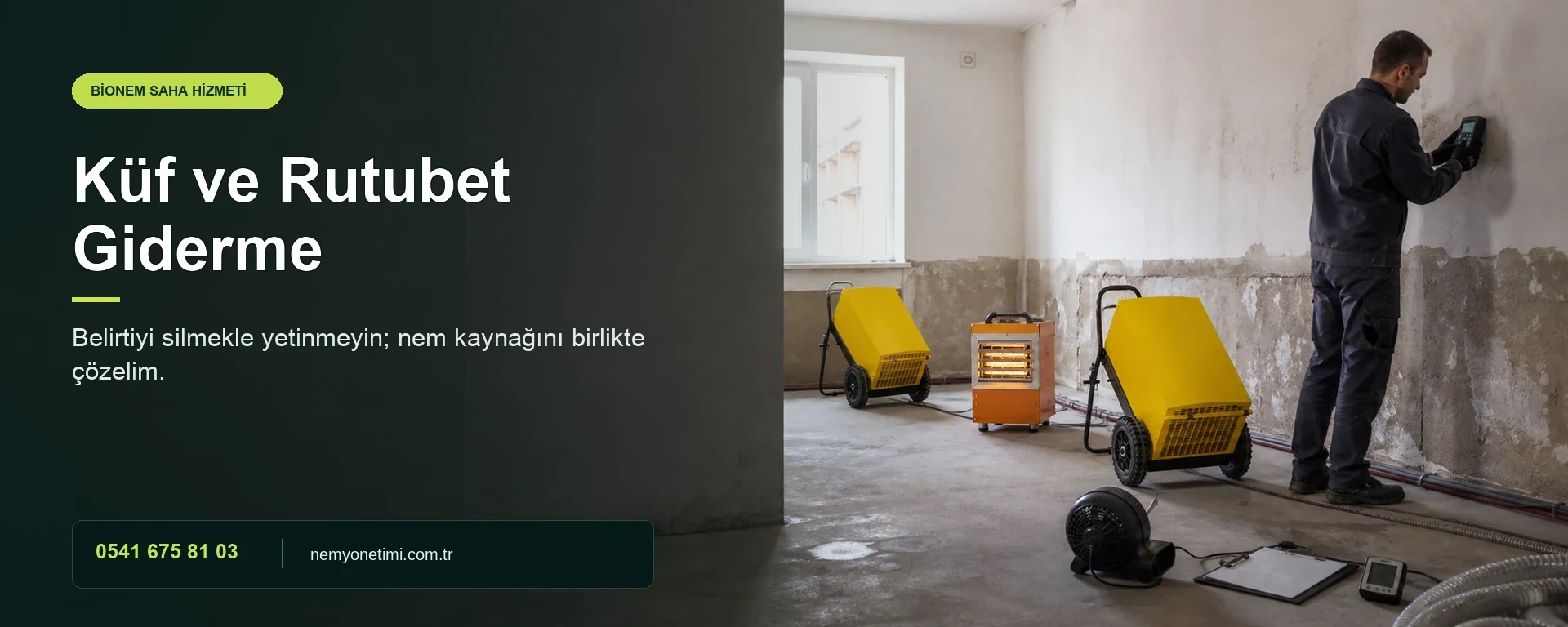 Küf ve Rutubet Giderme - saha uygulaması
